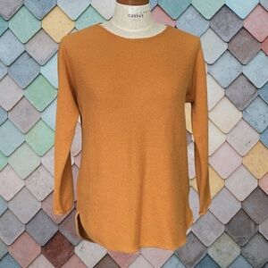 MICHAEL Michael Kors Orange Gold Pullover Long Sleeve Back Zip Tunic Sweater SzM